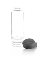 Glasflasche dunkelgrau leicht zu reinigen. re-useable glass Bottle easy to clean.