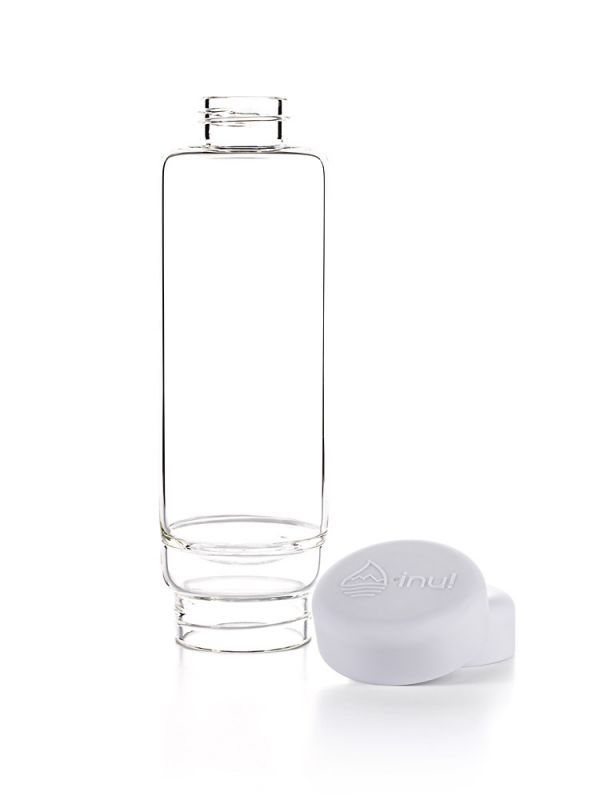 Wasserflasche weiß leicht zu reinigen. individuell befüllbar. Water bottle easy to clean. do-it-yourself.