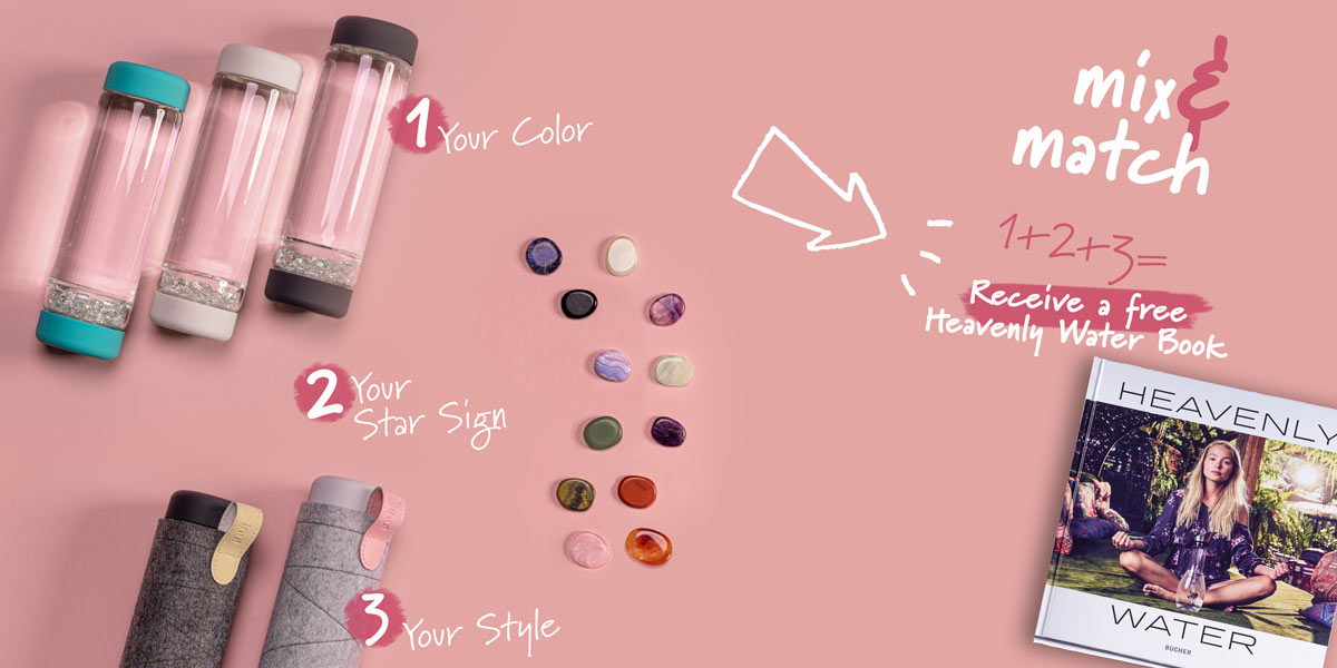 inu! diy bottle mix and match glass bottle with gem stones
