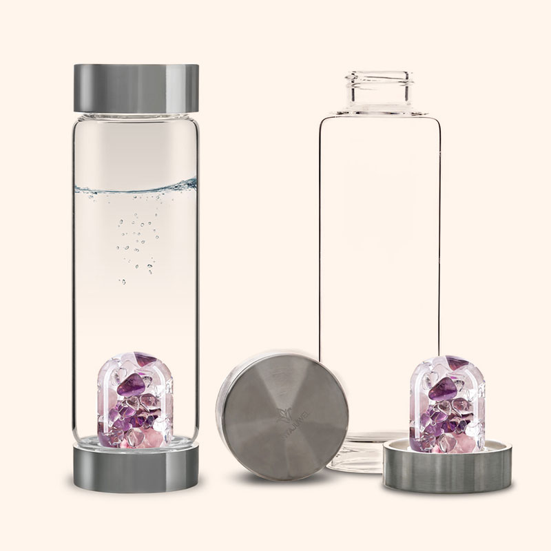 VitaJuwel drinking glass bottle crystal water gemstones